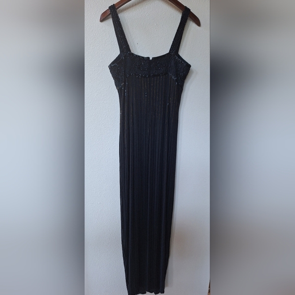 NWT Vintage Silk Niteline by Della Roufogali Beaded Gown Womens size 8 - Picture 9 of 9